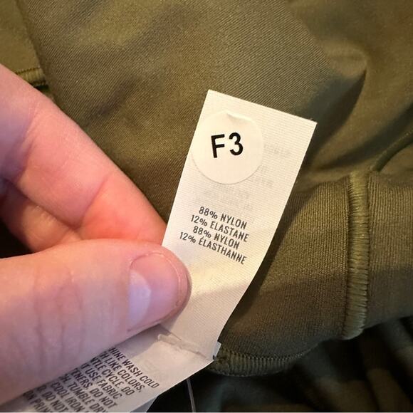 Offline by aerie Real Me‎ High Rise Olive Green 7/8 Ankle Leggings Sz L NEW - Picture 7 of 11